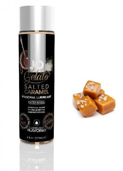 Лубрикант на водной основе со вкусом соленой карамели GELATO SALTED CARAMEL 120 мл (SO1668) System JO (253573578)