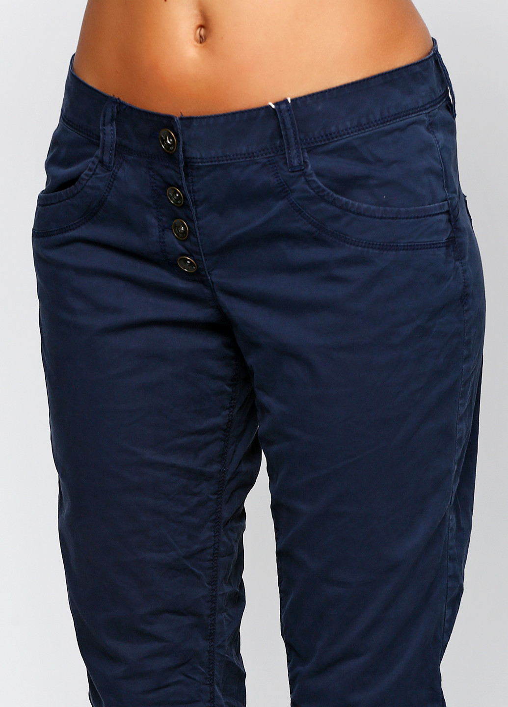 Синие кэжуал демисезонные брюки Tom Tailor