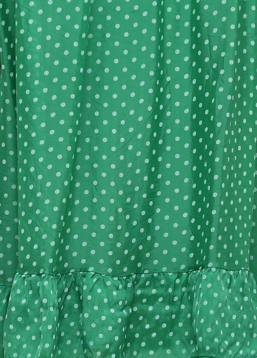 Зелена кежуал сукня з відкритими плечима Made in Italy в горошок
