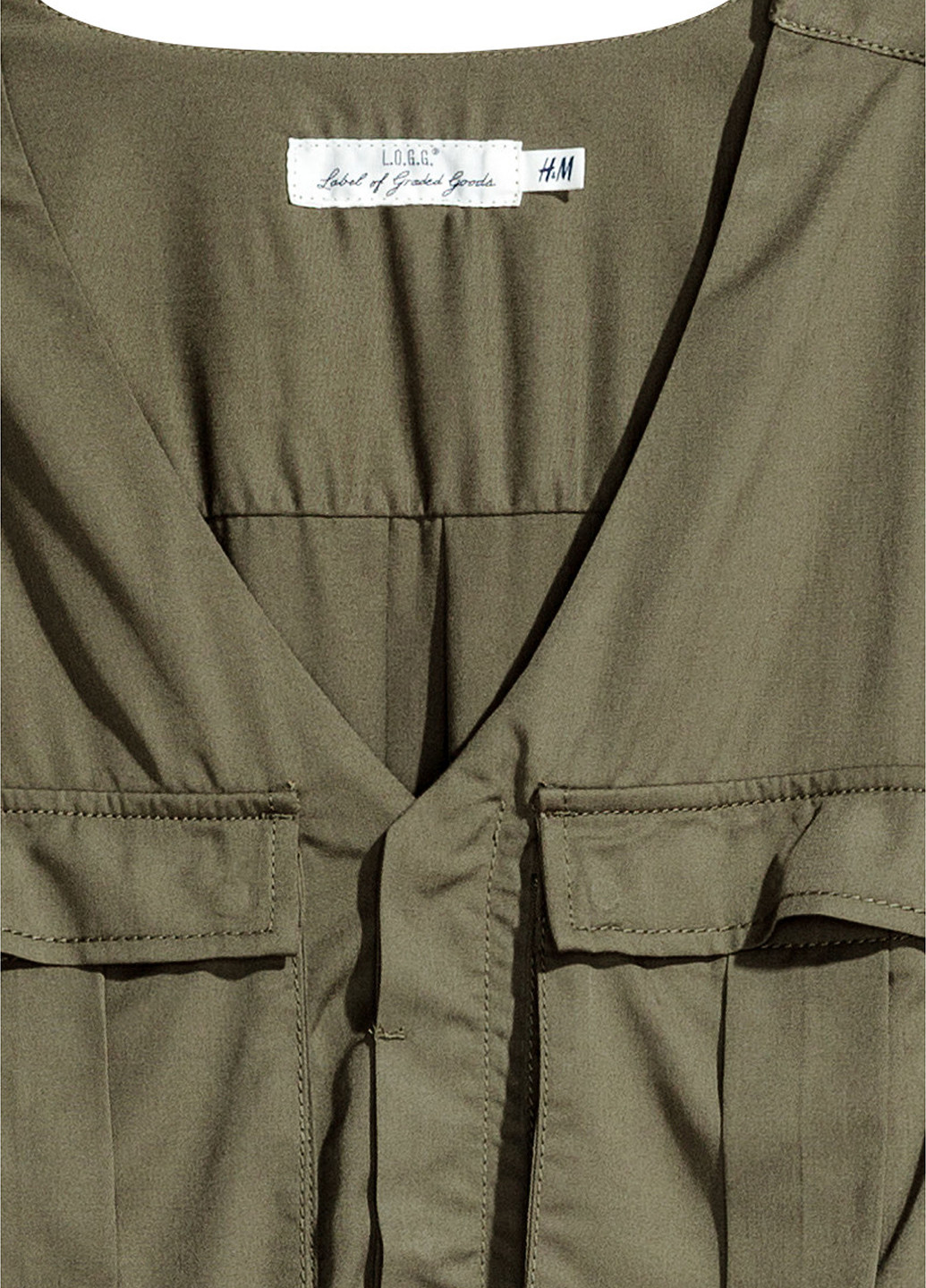 Комбінезон H&M комбінезон-брюки однотонний хакі кежуал