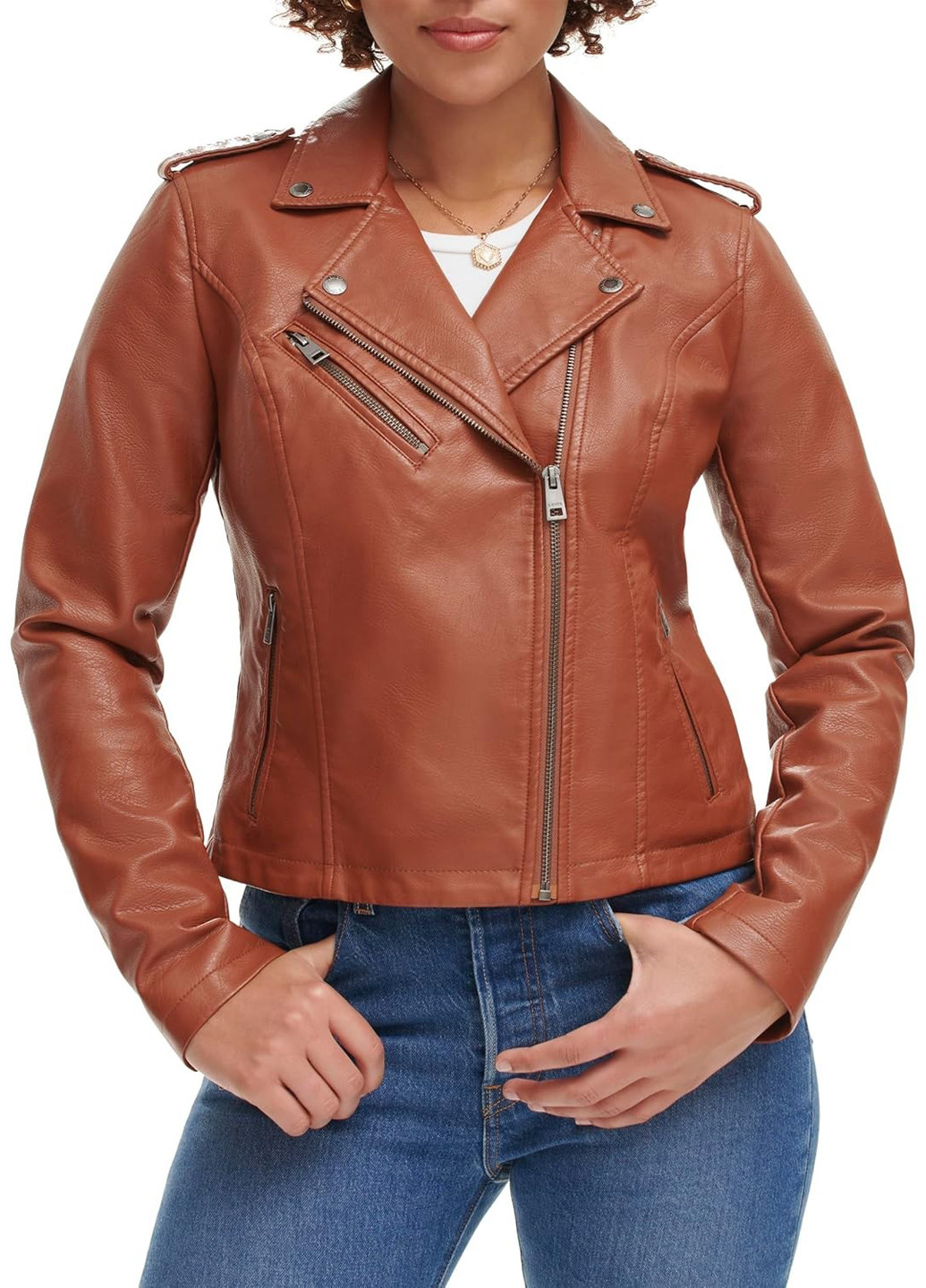 Коричнева демісезонна куртка косуха Levi's