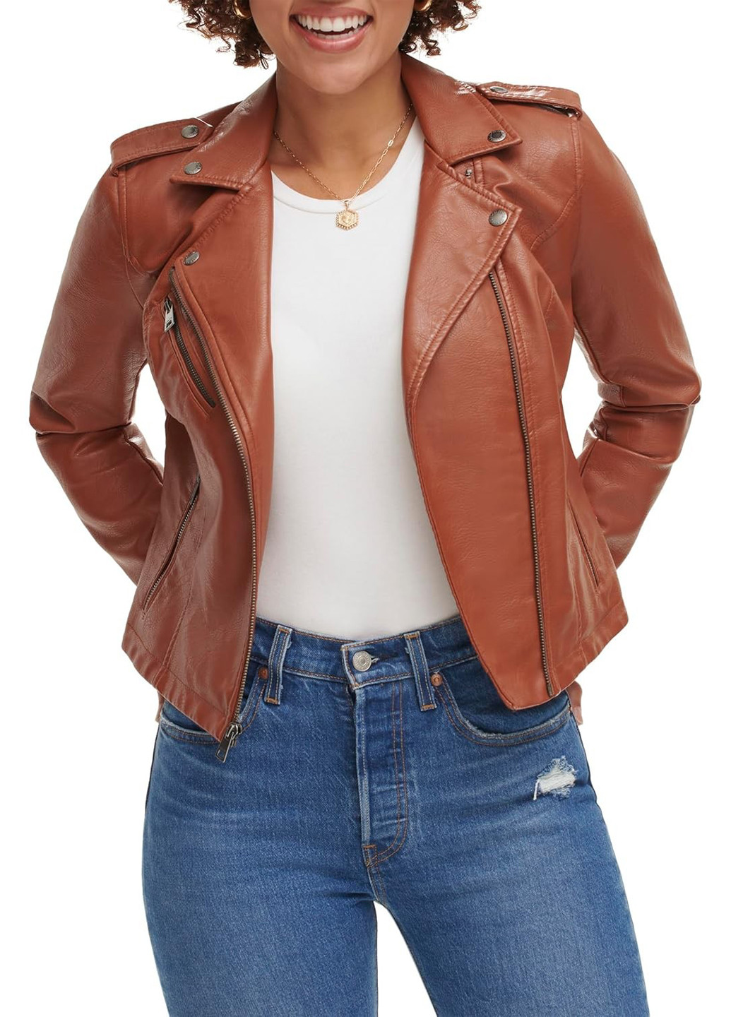 Коричнева демісезонна куртка косуха Levi's