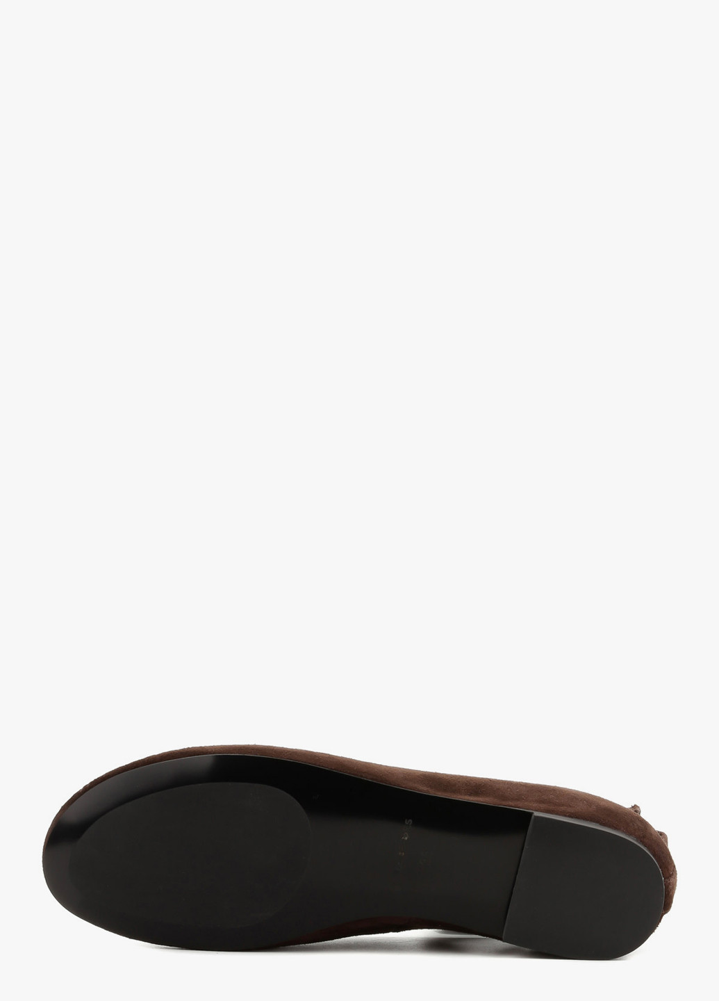 Женские балетки Le'BERDES | коричневые однотонные без декора натуральная замша (370483565)