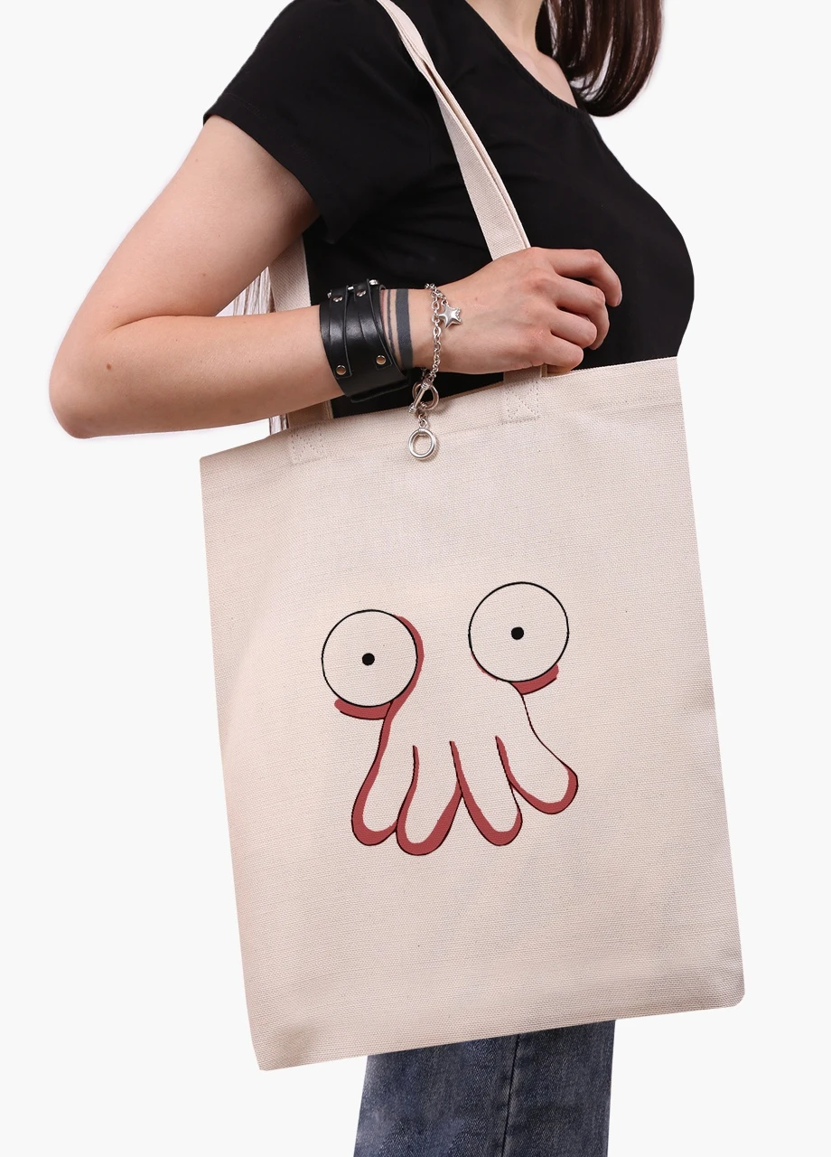 Эко сумка шоппер белая Доктор Зойдберг Футурама (Doctor Zoidberg Futurama) (9227-2029-WT) Еко сумка шоппер біла 41*35 см MobiPrint (215977482)