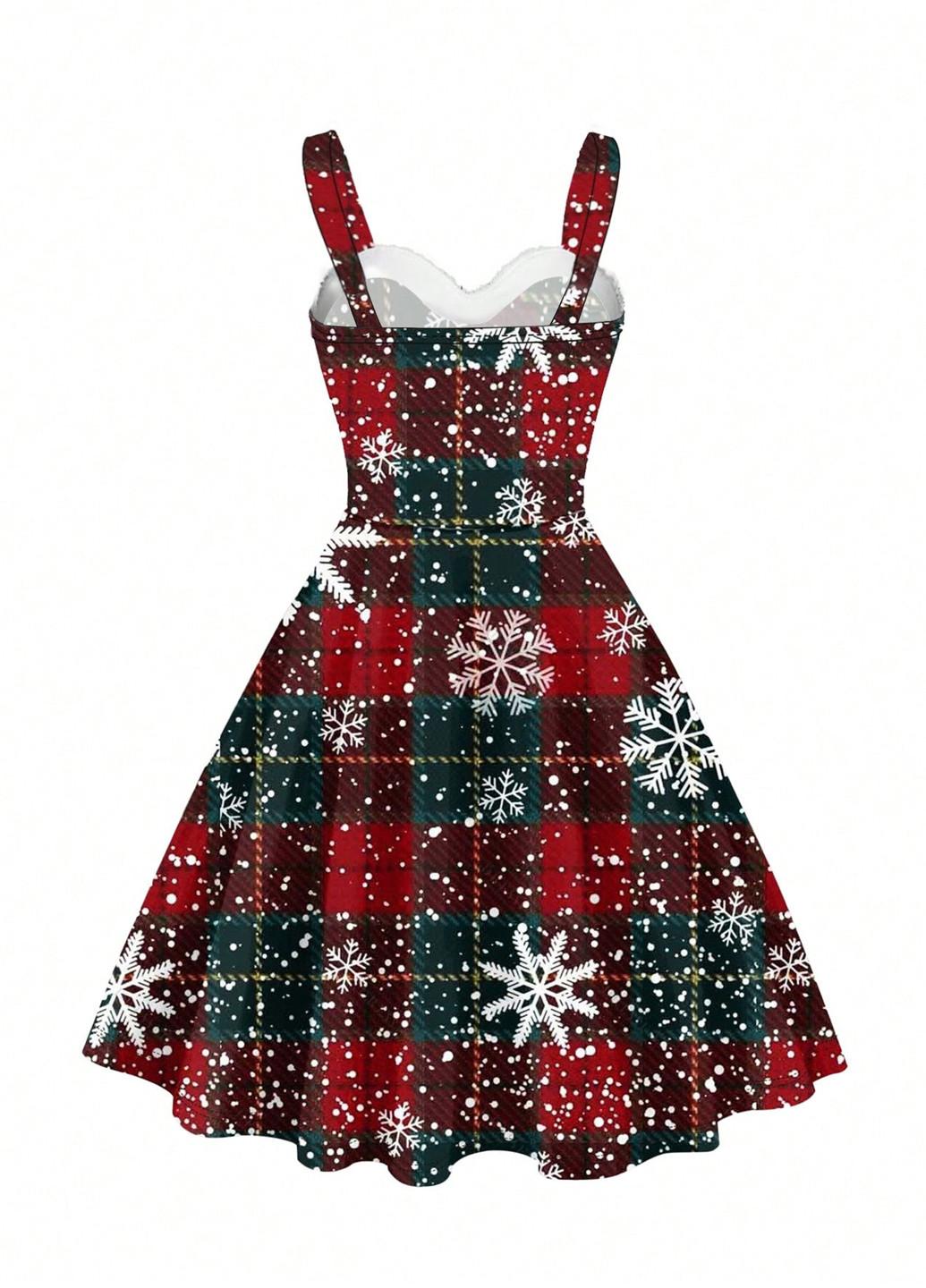 Зимний женский платье SHEIN с новогодним принтом