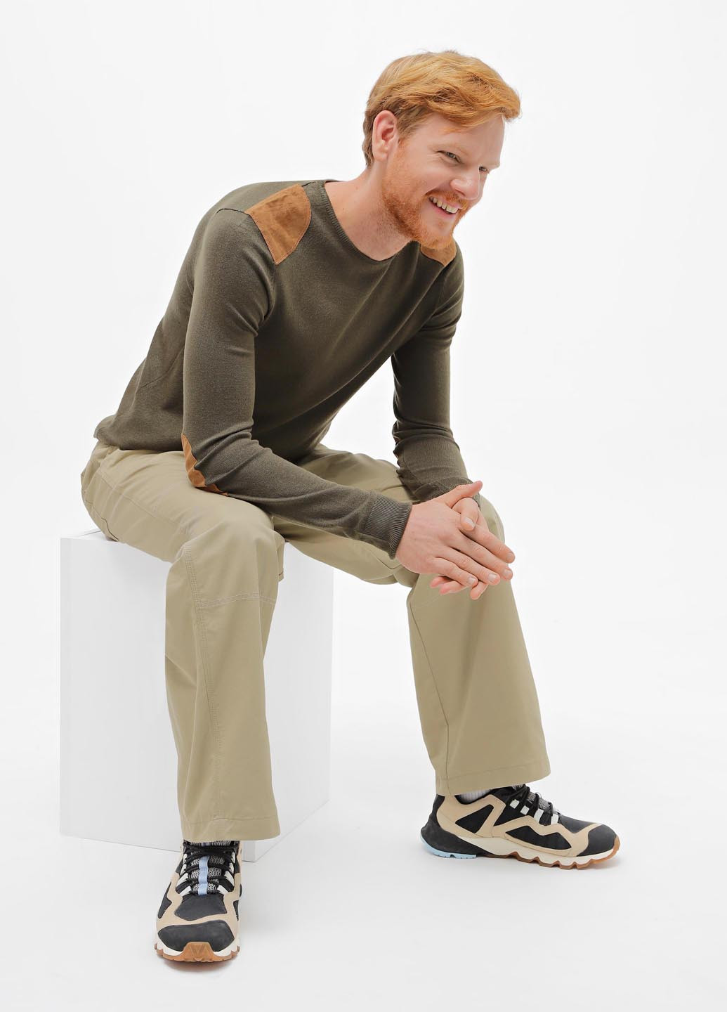 Оливковий (хакі) демісезонний джемпер джемпер Piazza Italia