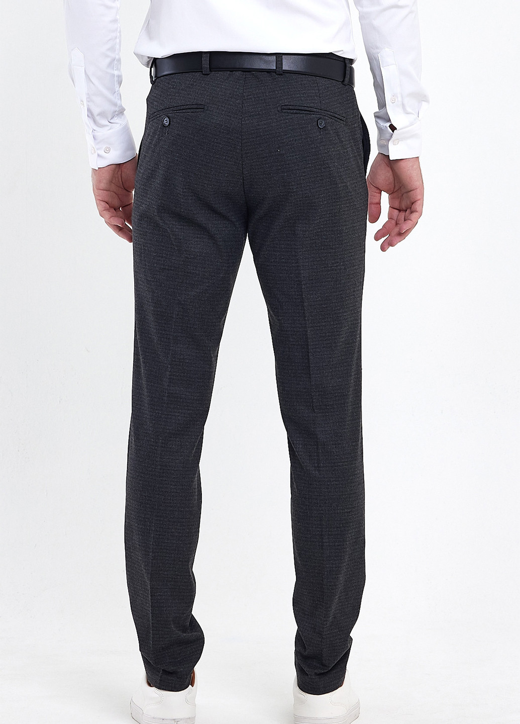 Темно-серые кэжуал демисезонные прямые брюки Trend Collection