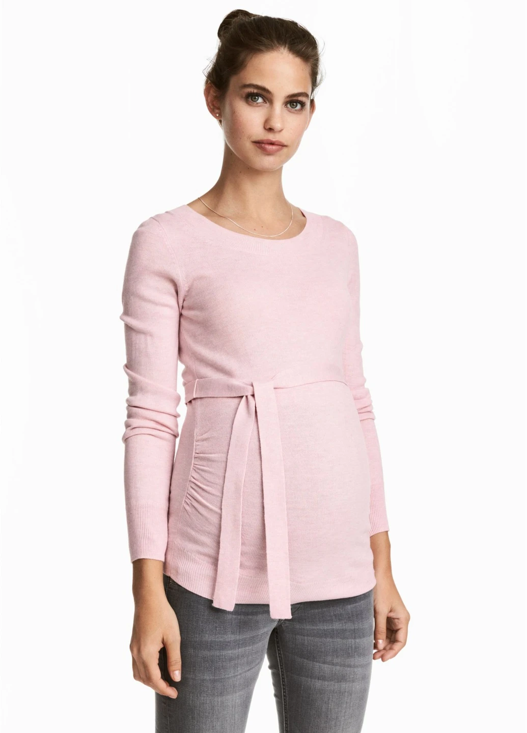 Светло-розовый демисезонный джемпер для беременных H&M