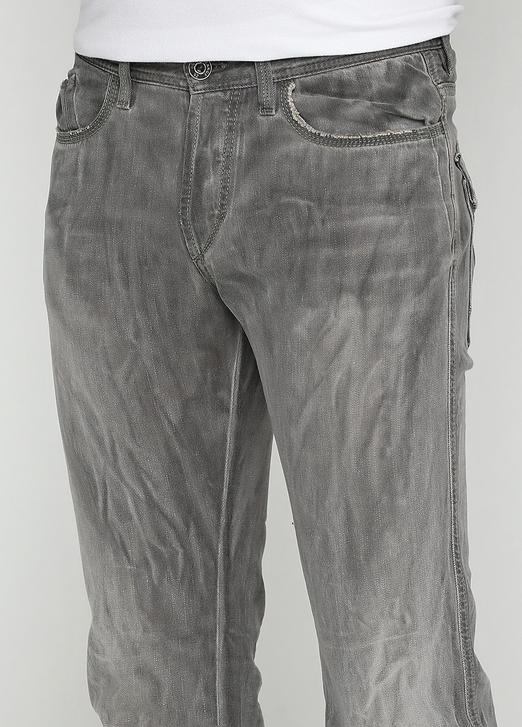 Серые демисезонные прямые джинсы Hugo Boss