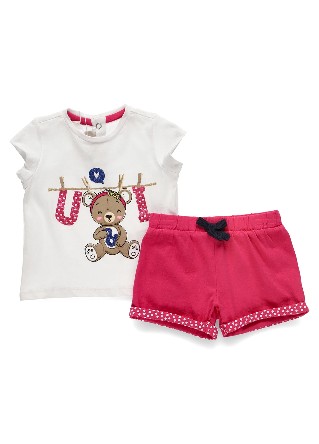 Комбинированный летний костюм (футболка, шорты) Chicco