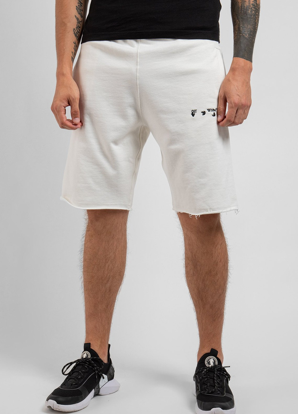 Чорні бавовняні спортивні шорти Off-White (251250415)