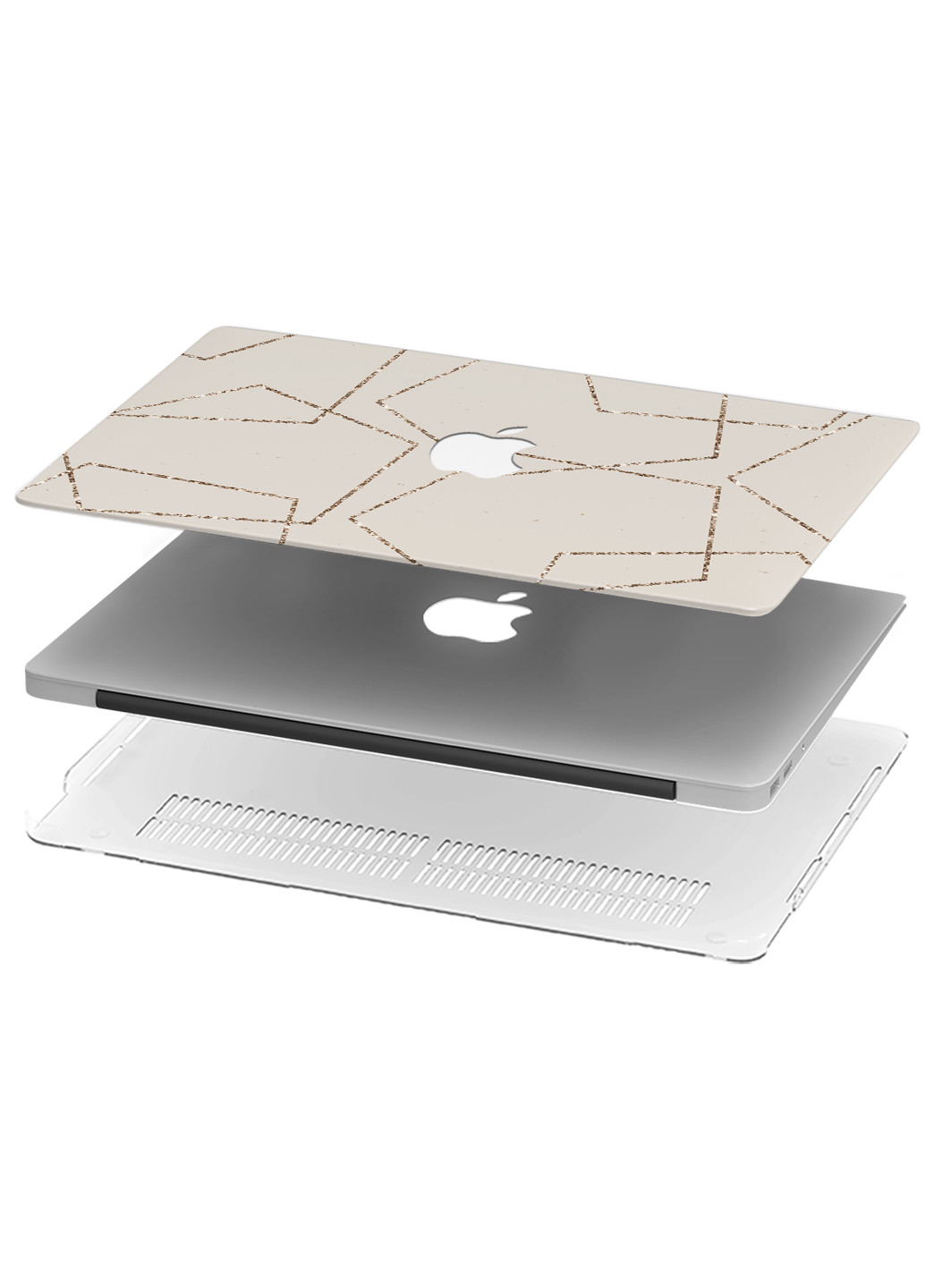 Чехол пластиковый для Apple MacBook 12 A1534 / A1931 Бежевые фигуры (Beige figures) (3365-2344) MobiPrint (218867506)