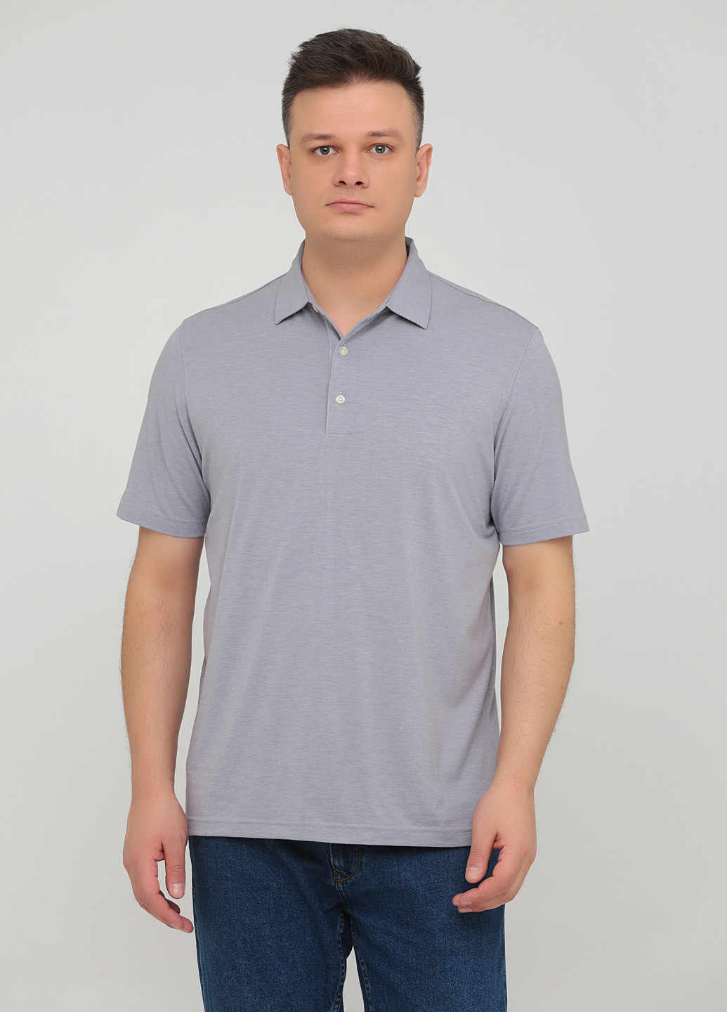 Серая футболка-поло для мужчин Greg Norman меланжевая