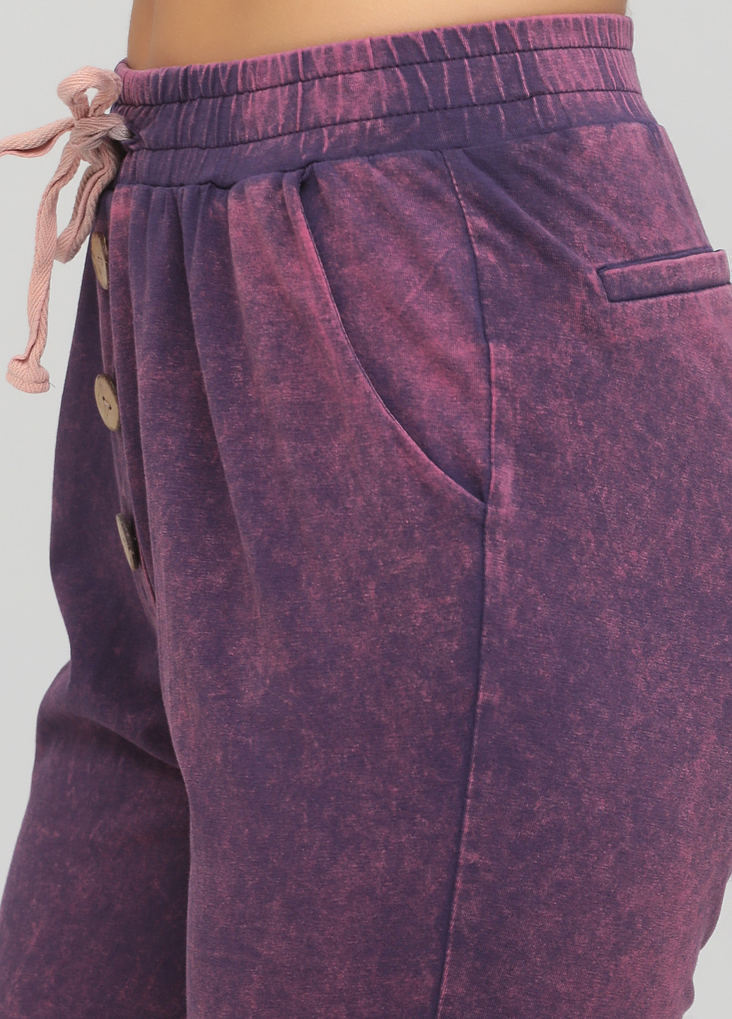 Фиолетовые кэжуал демисезонные укороченные, джоггеры брюки Arefeva