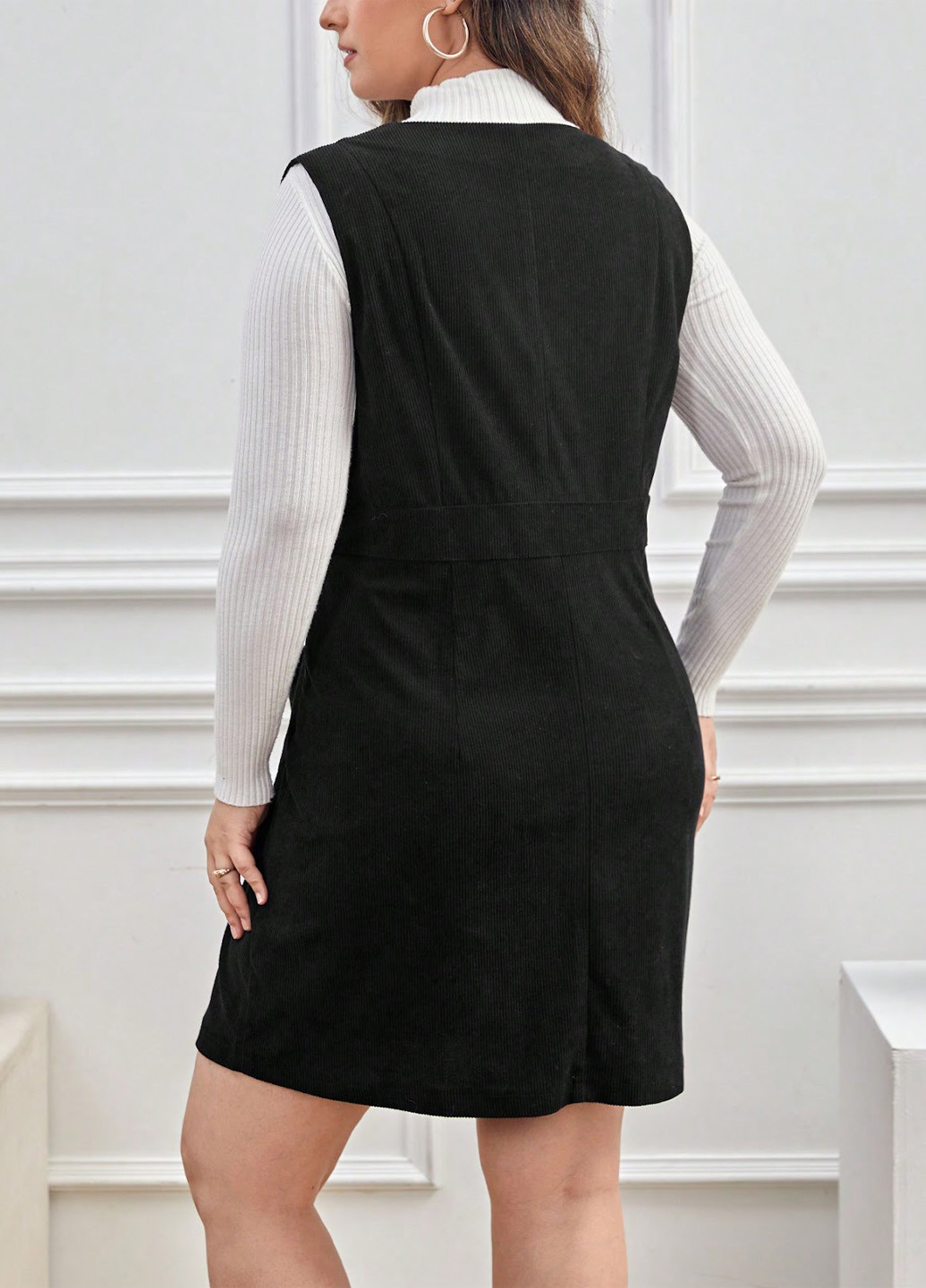 Демисезонный женский сарафан SHEIN однотонный