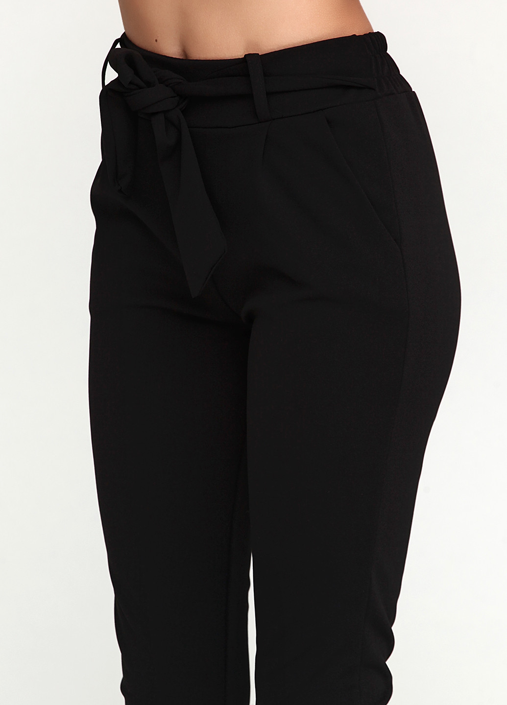 Черные кэжуал демисезонные брюки Moda