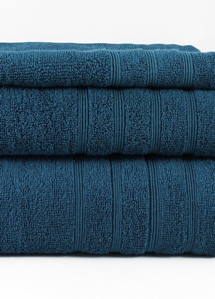 Рушник махровий New Wave, Bulgaria tex, PETROL, розмір 50x90 см, щільність 420 гр/м2 Bulgaria-Tex зелений