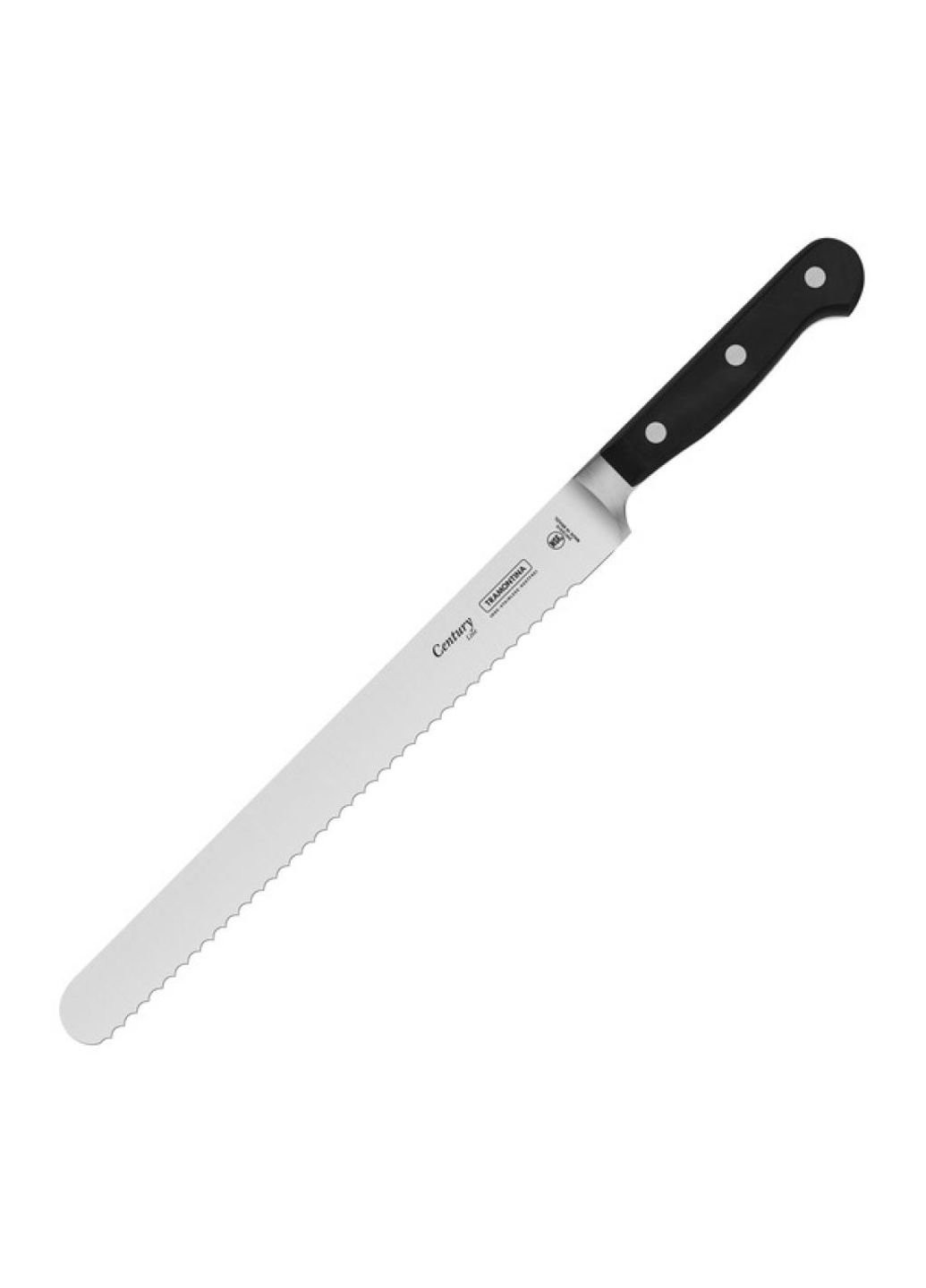 Кухонный нож Century слайсер, волнистая заточка 254 мм Black (24012/110) Tramontina (254076797)