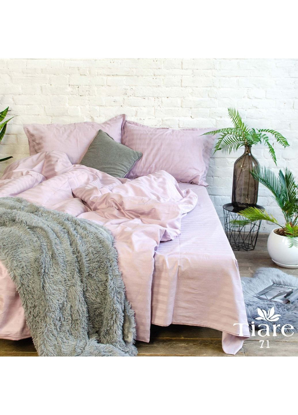 Постельное белье 71 Сатин Страйп Цветной двухспальный (71_Stripe_dv) Tiare (254080977)