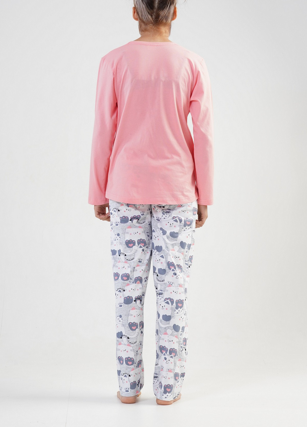 Розовая всесезон пижама байка (лонгслив, штаны) лонгслив + брюки Vienetta