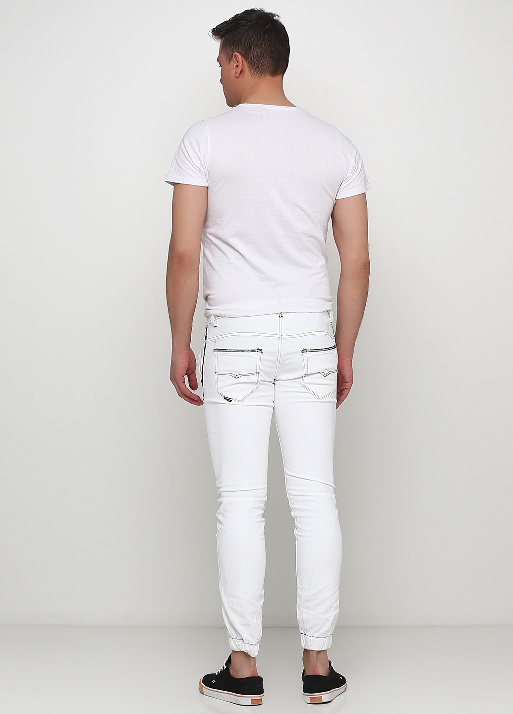 Белые летние джоггеры джинсы One