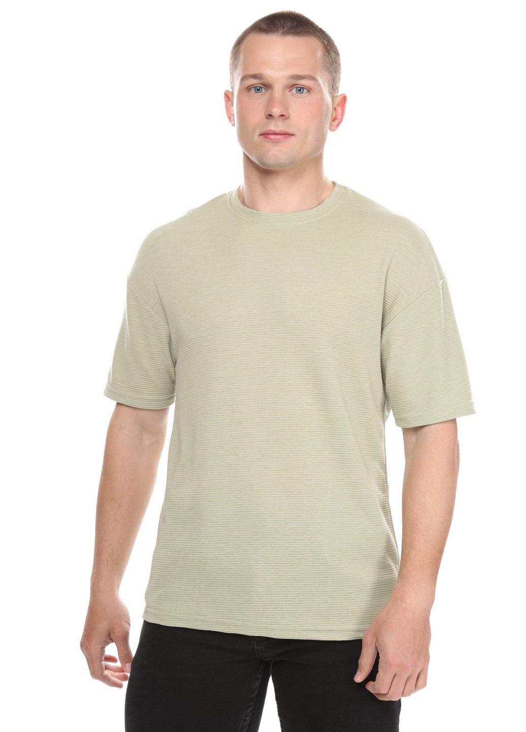 Комбинированная футболка 2787-ov xl оливковый (2000904149322) Figo