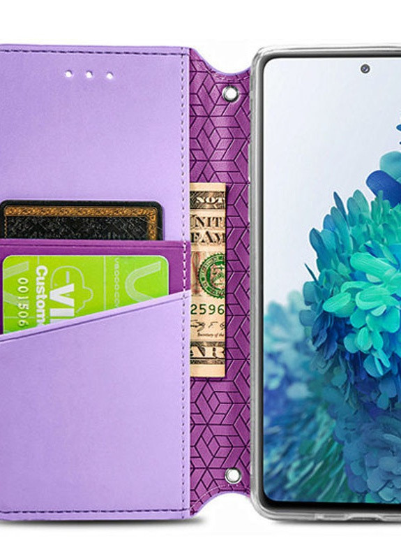 Кожаный чехол книжка Mandala (PU) для Samsung Galaxy S20 FE Фиолетовый Getman 41396 (234301127)