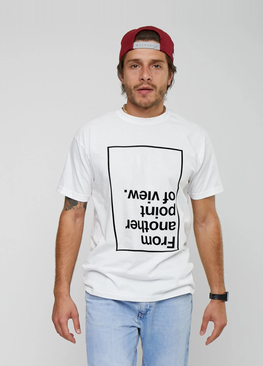 Біла футболка чоловіча YAPPI
