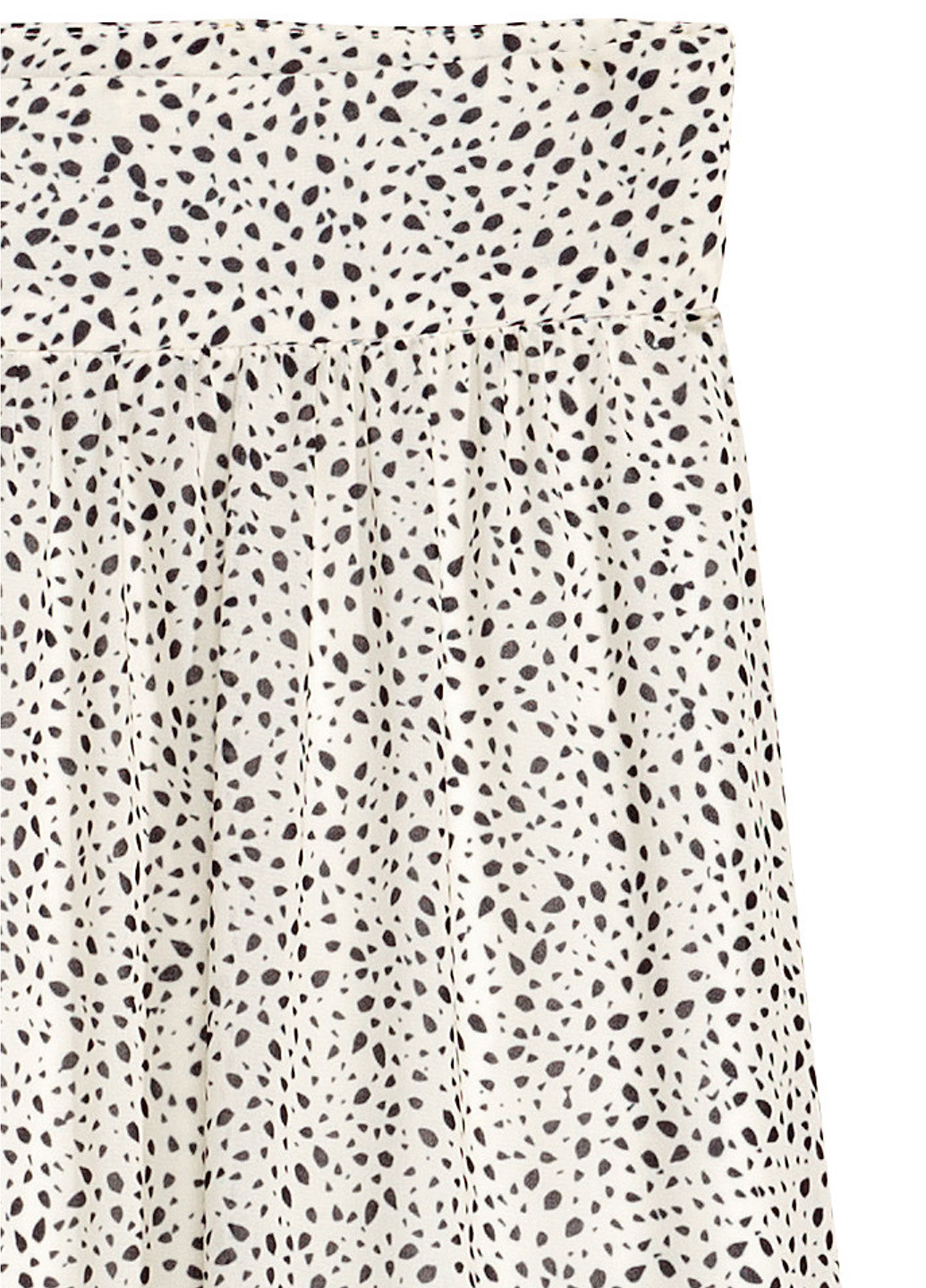Белая кэжуал с геометрическим узором юбка H&M клешированная