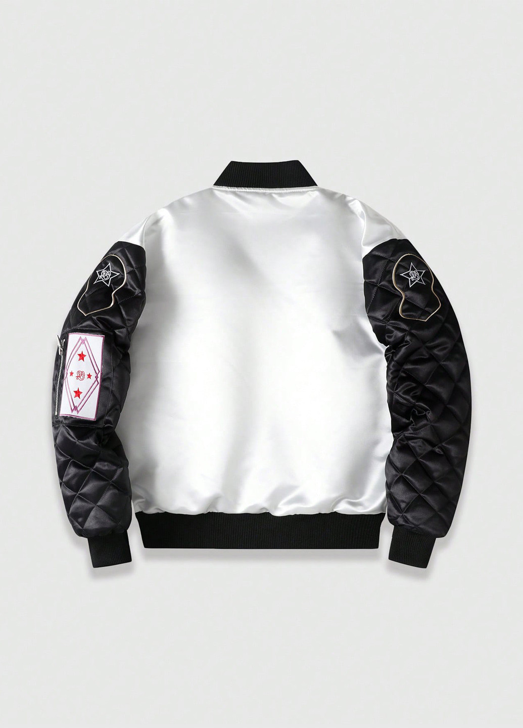 Чорно-біла демісезонна куртка байкерська SHEIN