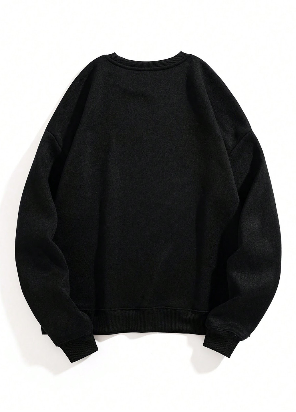 Чорний світшот SHEIN напис без декору (330749845)