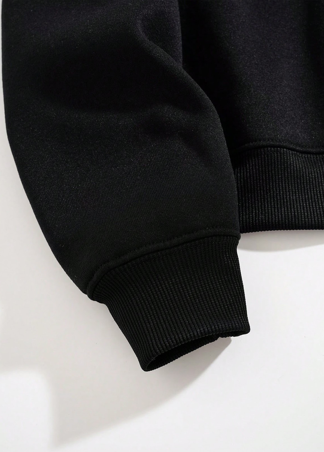 Чорний світшот SHEIN напис без декору (330749845)