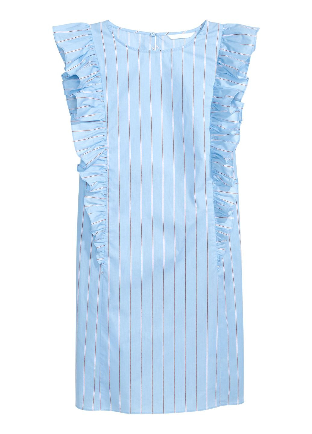 Блакитна кежуал сукня H&M в смужку