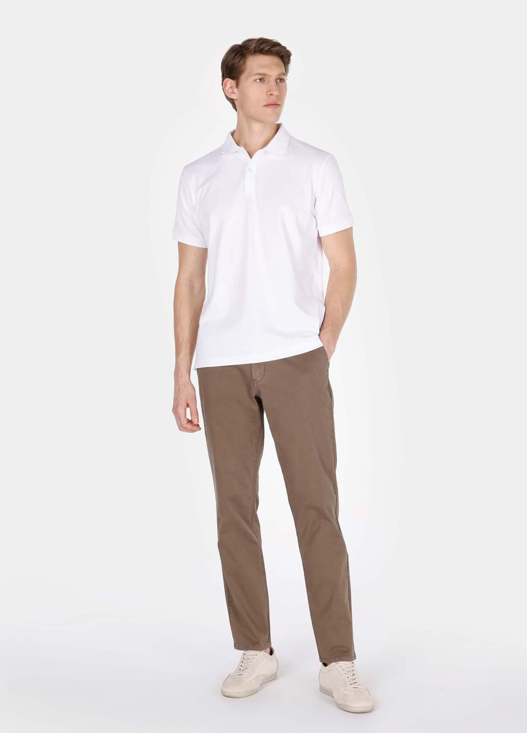 Коричневые кэжуал летние чиносы брюки Colin's