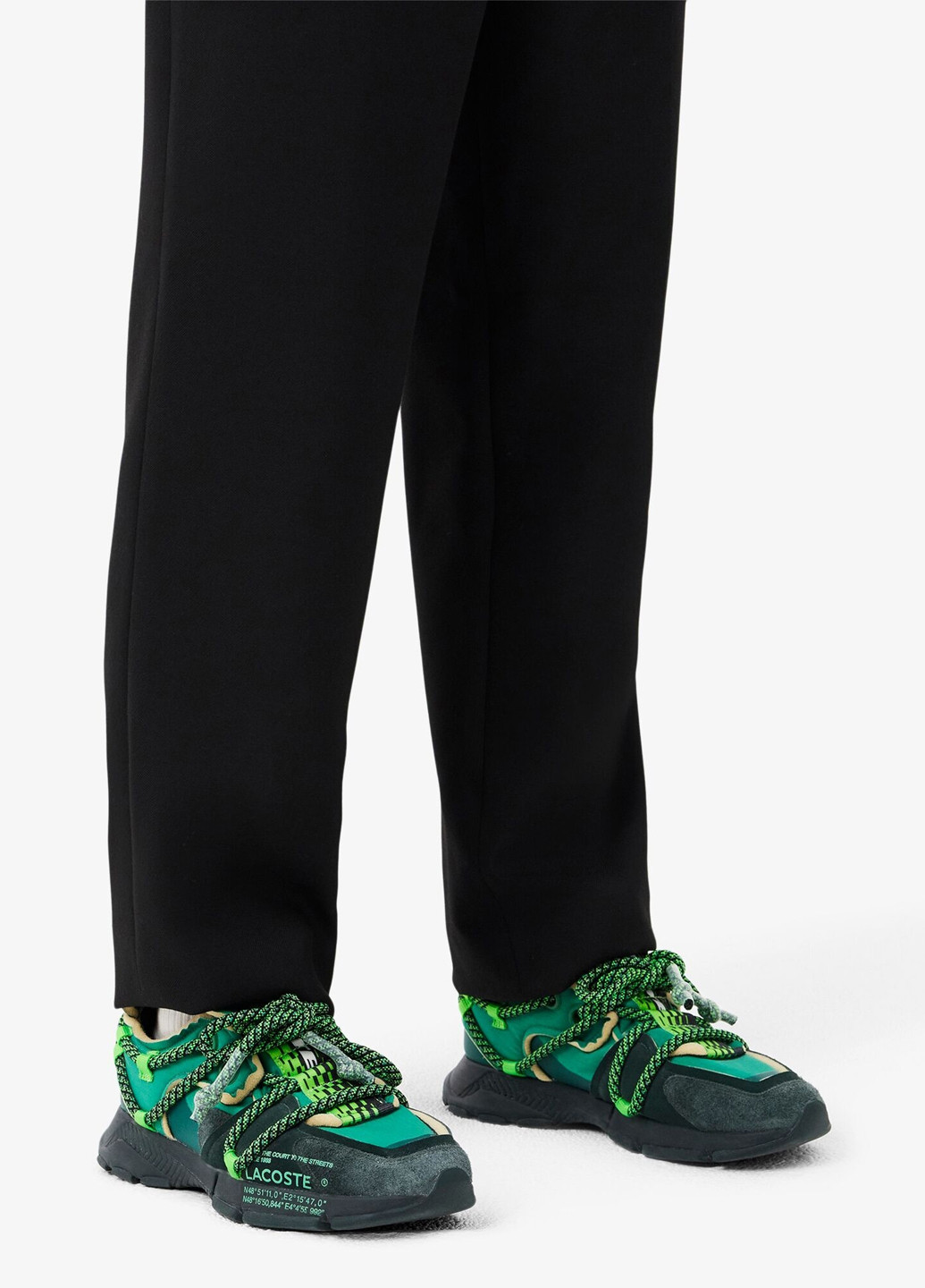 Зелені Осінні кросівки Lacoste L003 RUNWAY