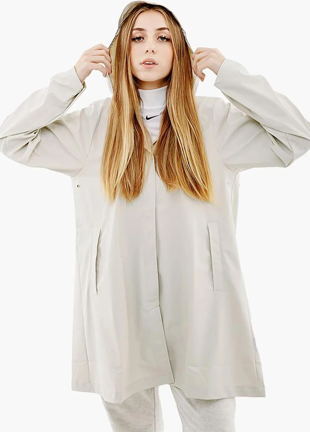 Світло-сіра демісезонна куртка 1834-offwhite Rains Jackets White