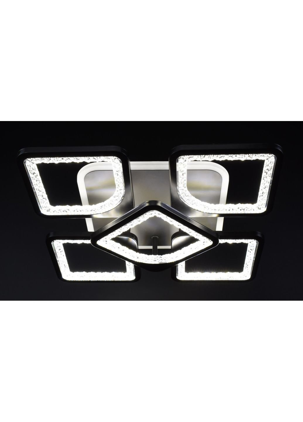 Люстра потолочная LED с пультом A2281/4+1SQ-RGB-bk Черный 11х40х40 см. Sunnysky (253628878)