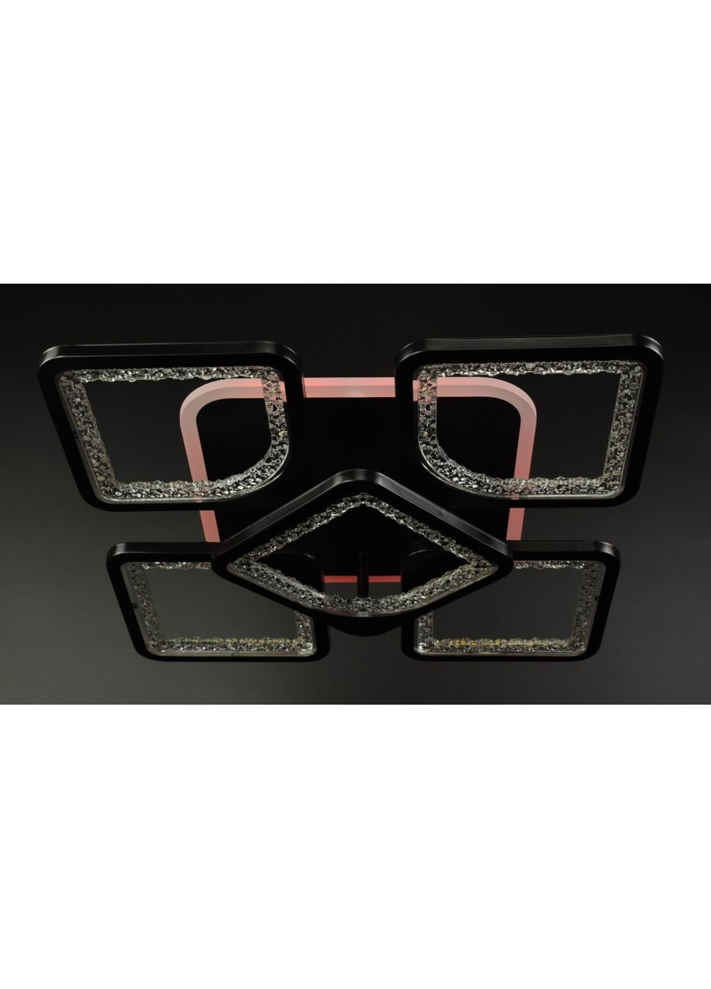 Люстра потолочная LED с пультом A2281/4+1SQ-RGB-bk Черный 11х40х40 см. Sunnysky (253628878)