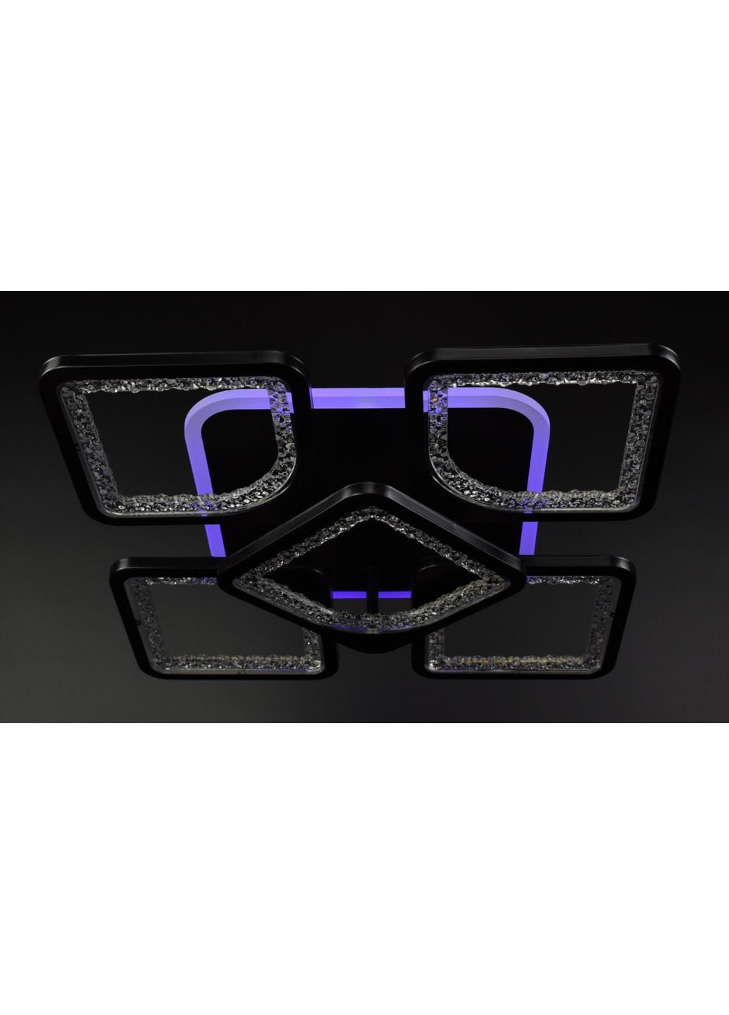 Люстра потолочная LED с пультом A2281/4+1SQ-RGB-bk Черный 11х40х40 см. Sunnysky (253628878)