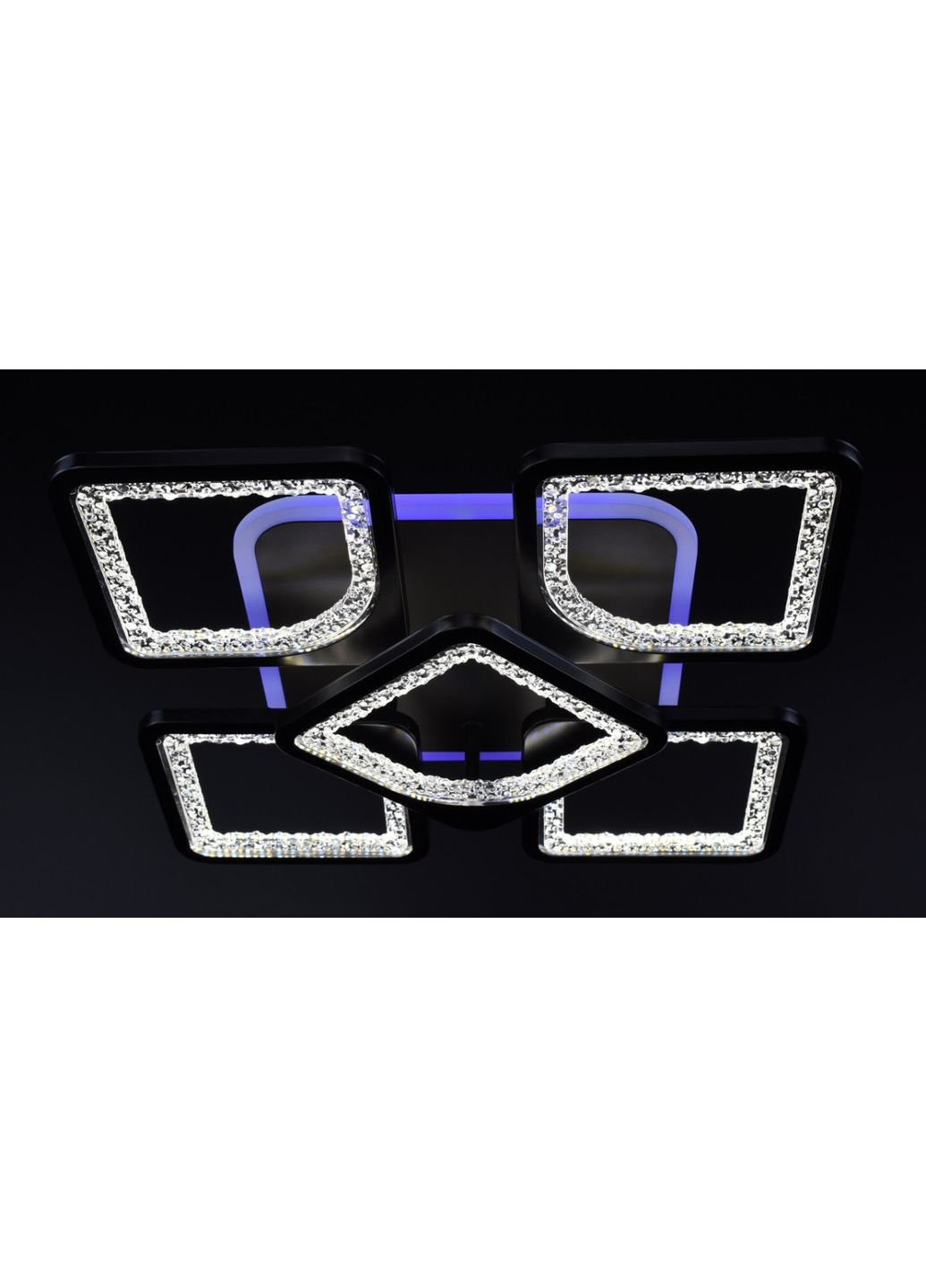 Люстра потолочная LED с пультом A2281/4+1SQ-RGB-bk Черный 11х40х40 см. Sunnysky (253628878)