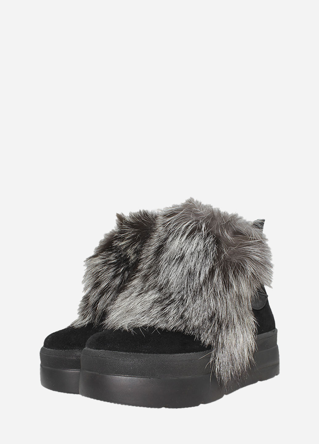 Зимние ботинки re2013-11 черный El passo из натуральной замши