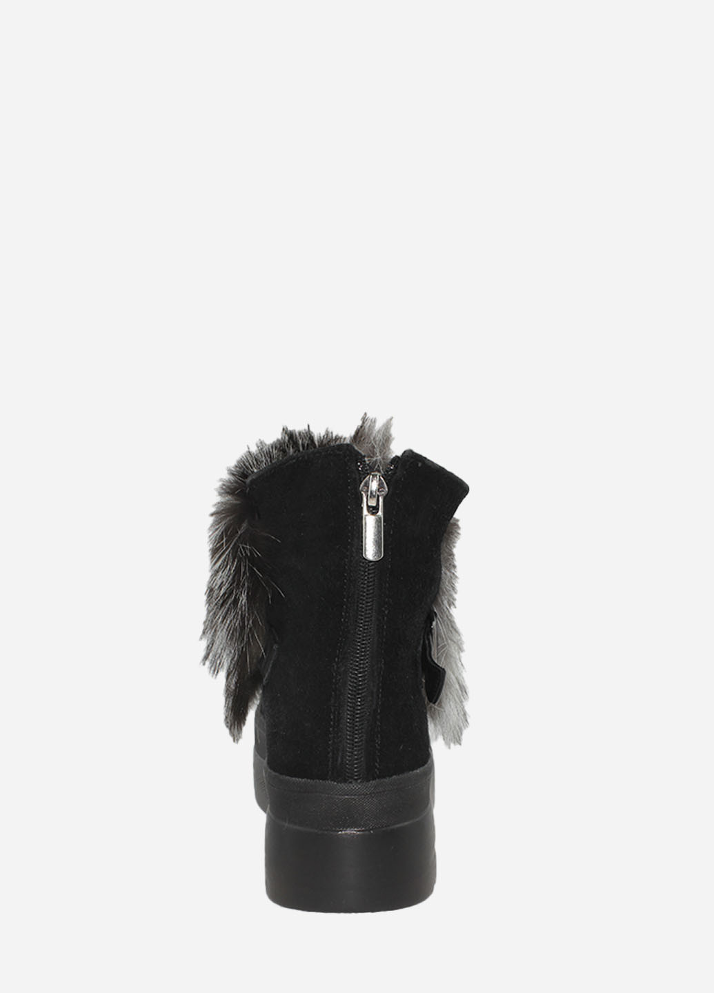 Зимние ботинки re2013-11 черный El passo из натуральной замши