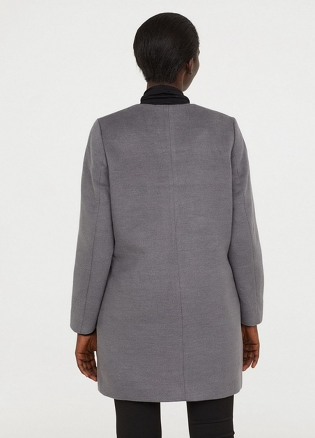 Сіре демісезонне Пальто однобортне H&M