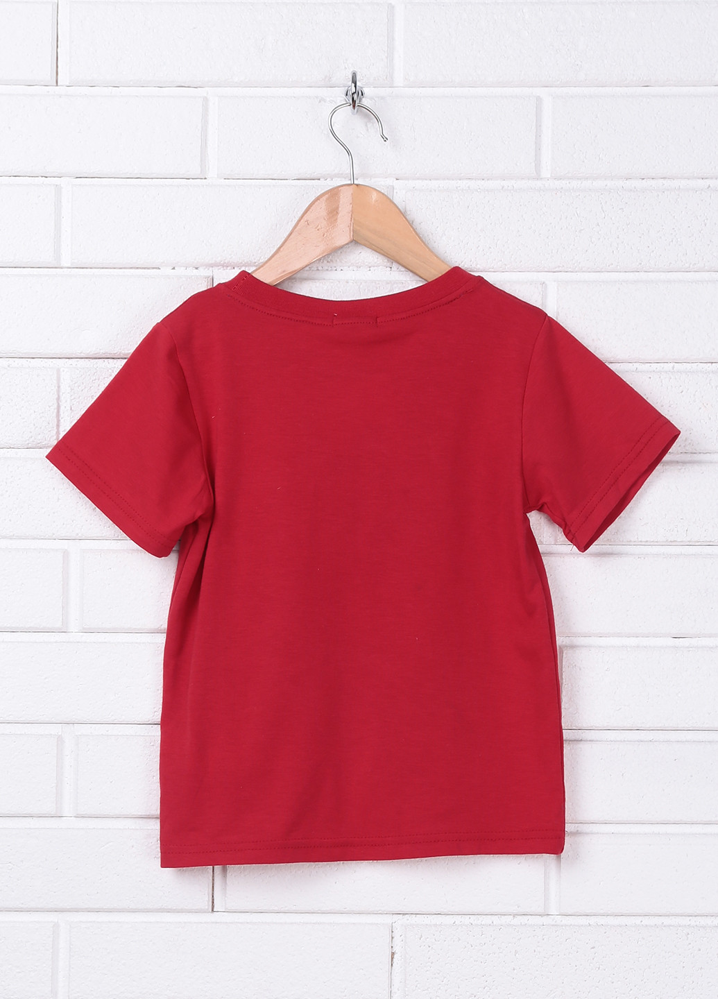 Красная летняя футболка с коротким рукавом Just Kids