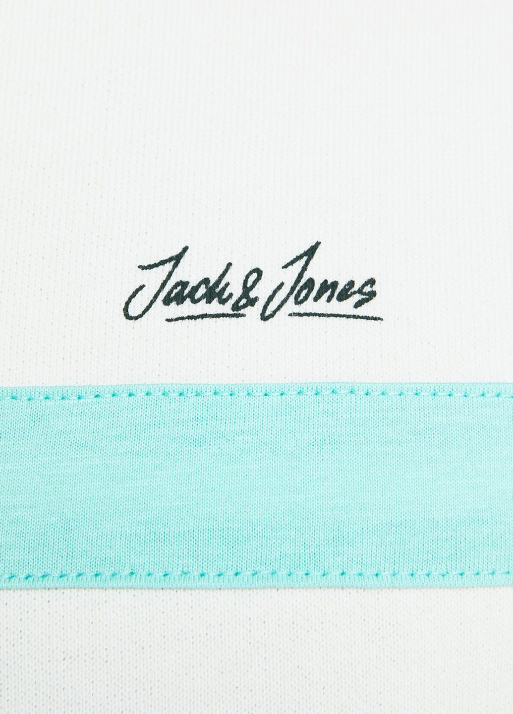 Свитшот Jack & Jones - Свободный крой надпись белый кэжуал - (139478589)