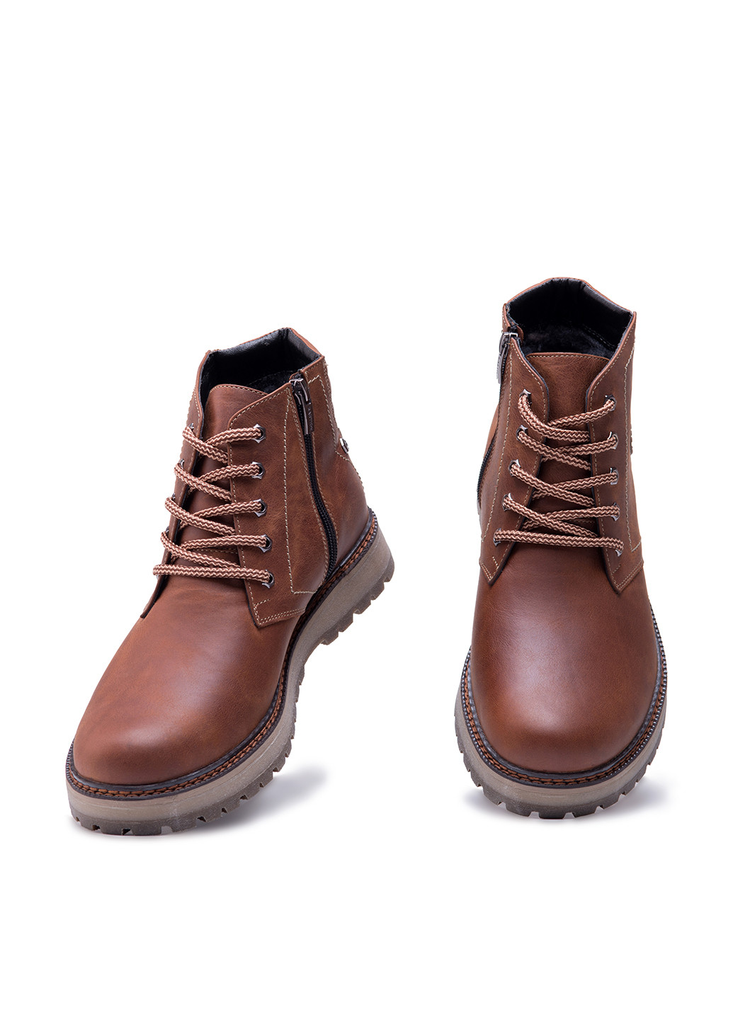 Коричневые зимние ботинки Bastion