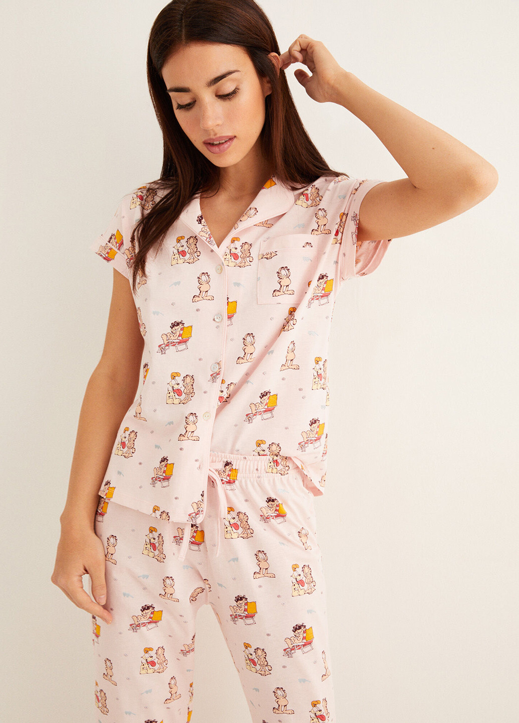 Бежевая всесезон пижама (рубашка, бриджи) Women'secret