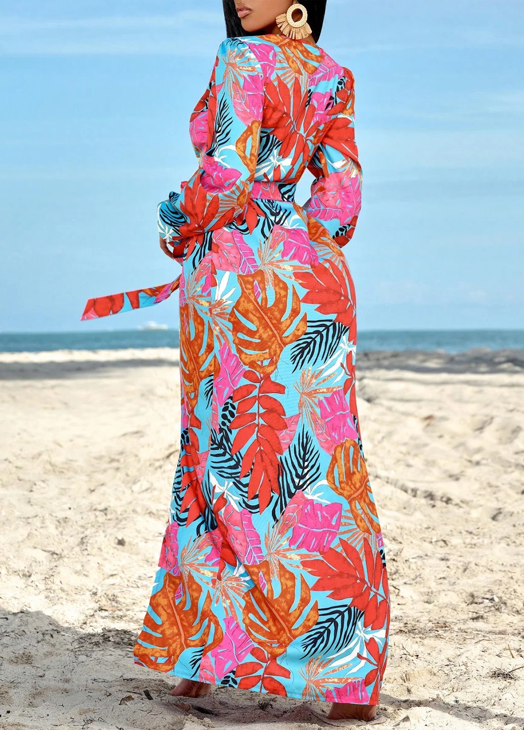 Комбінована кежуал сукня на запах SHEIN з малюнком