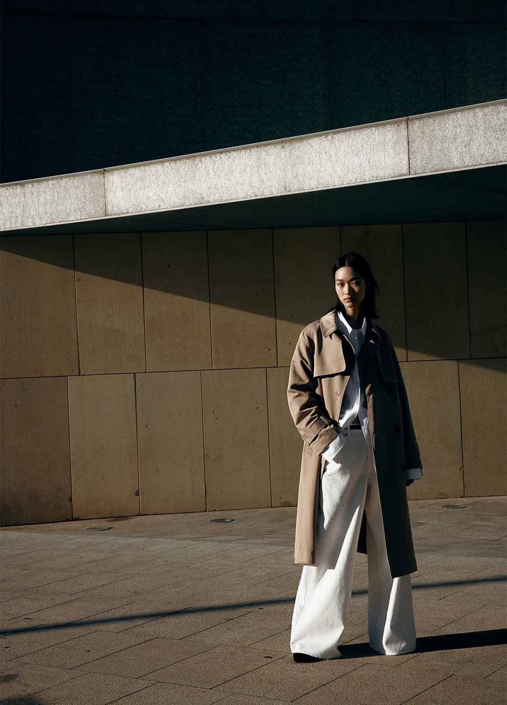 Плащ H&M тренчкот на пуговицах демисезон (367100777)