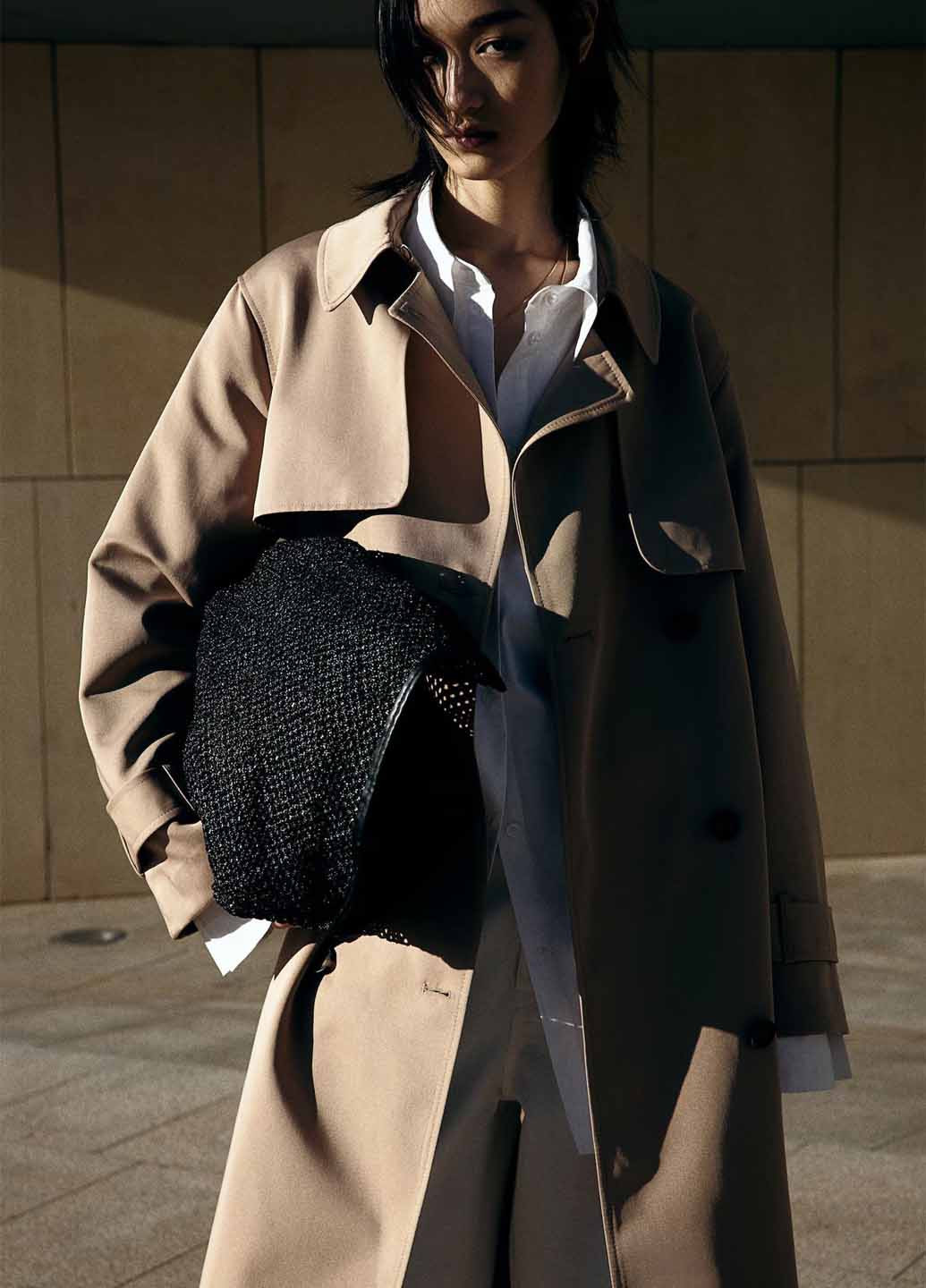 Плащ H&M тренчкот на пуговицах демисезон (367100777)